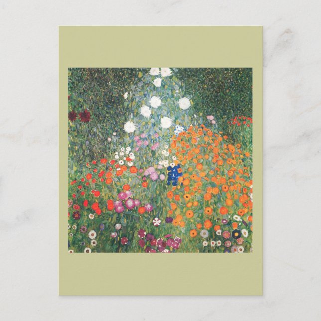 Gustav Klimt Blumengarten Postcard (Front)