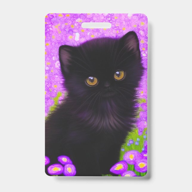 Gustav Klimt Cat Badge (Front)