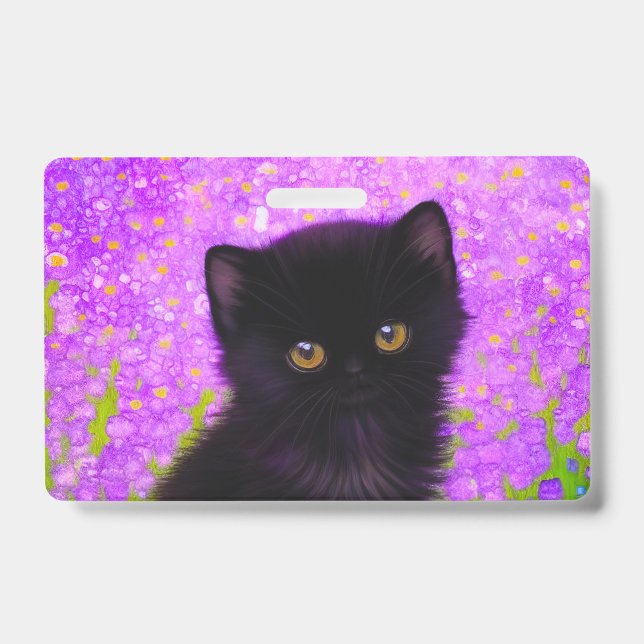 Gustav Klimt Cat Badge (Front)