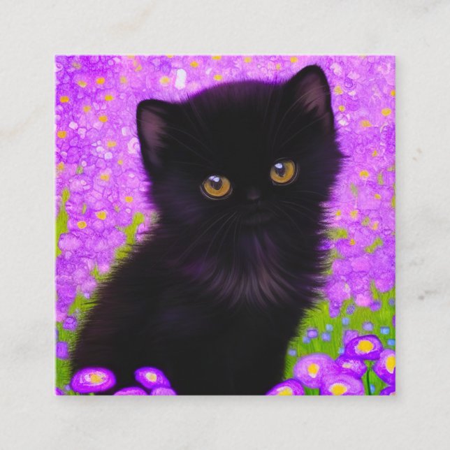 Gustav Klimt Cat Enclosure Card (Front)