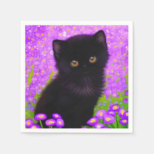 Gustav Klimt Cat Napkin