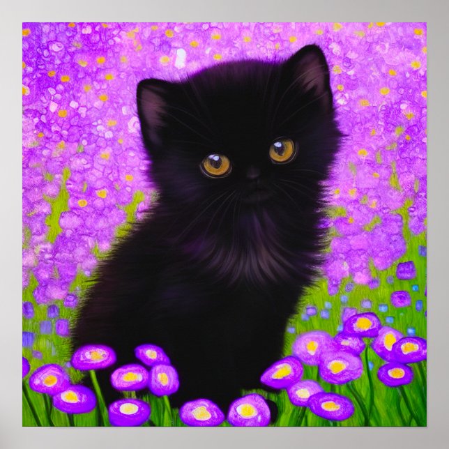 Gustav Klimt Cat Poster (Front)