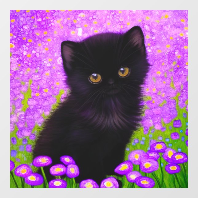 Gustav Klimt Cat Window Cling (Sheet)