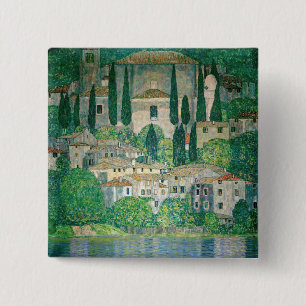 Gustav Klimt - Church in Cassone 2 Inch Square Button