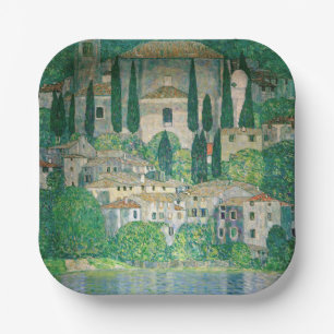 Gustav Klimt - Church in Cassone Paper Plate