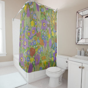 Gustav Klimt Columbine & Poppies Art Nouveau