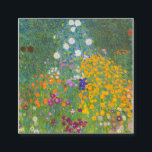 Gustav Klimt Cottage Garden Square Business Card<br><div class="desc">Gustav Klimt Cottage Garden</div>