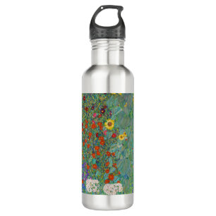 Gustav Klimt - Country Garden with Sunflowers 710 Ml Water Bottle