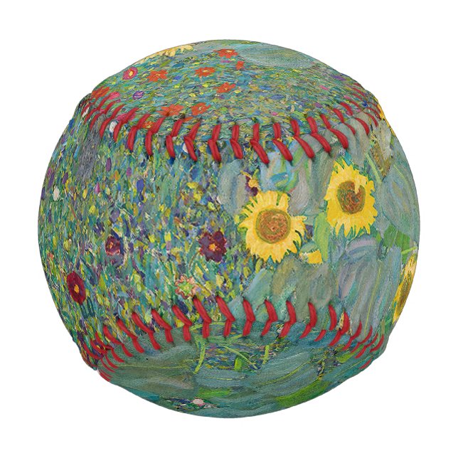 Gustav Klimt - Country Garden with Sunflowers Baseball (Front)