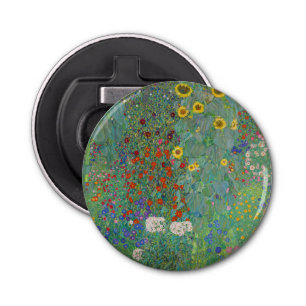 Gustav Klimt - Country Garden with Sunflowers Bottle Opener