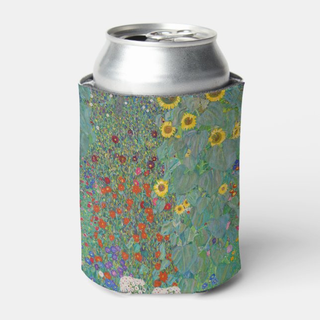 Gustav Klimt - Country Garden with Sunflowers Can Cooler (Can Front)