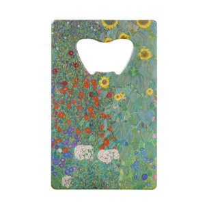 Gustav Klimt - Country Garden with Sunflowers Credit Card Bottle Opener