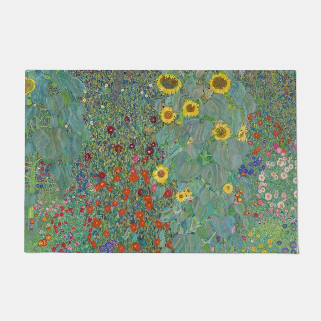 Gustav Klimt - Country Garden with Sunflowers Doormat (Front)