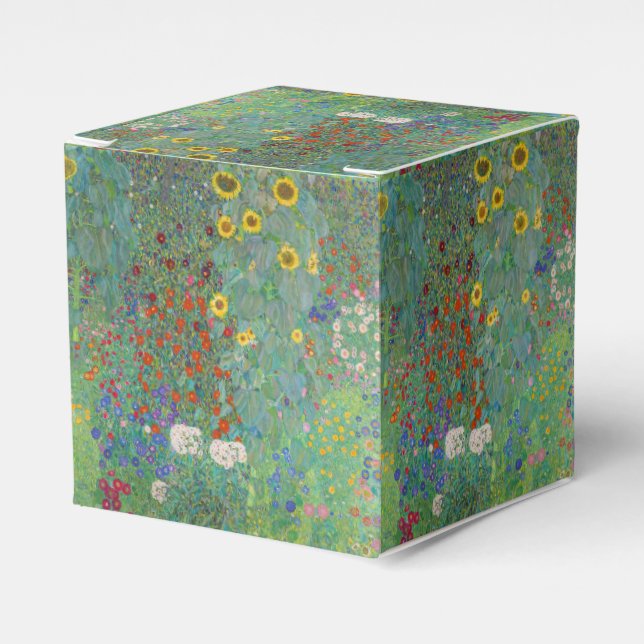 Gustav Klimt - Country Garden with Sunflowers Favor Box (Front Side)