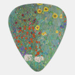 Gustav Klimt - Country Garden with Sunflowers  Guitar Pick<br><div class="desc">Country Garden with Sunflowers / Farm Garden with Sunflowers - Gustav Klimt in 1905-1906</div>