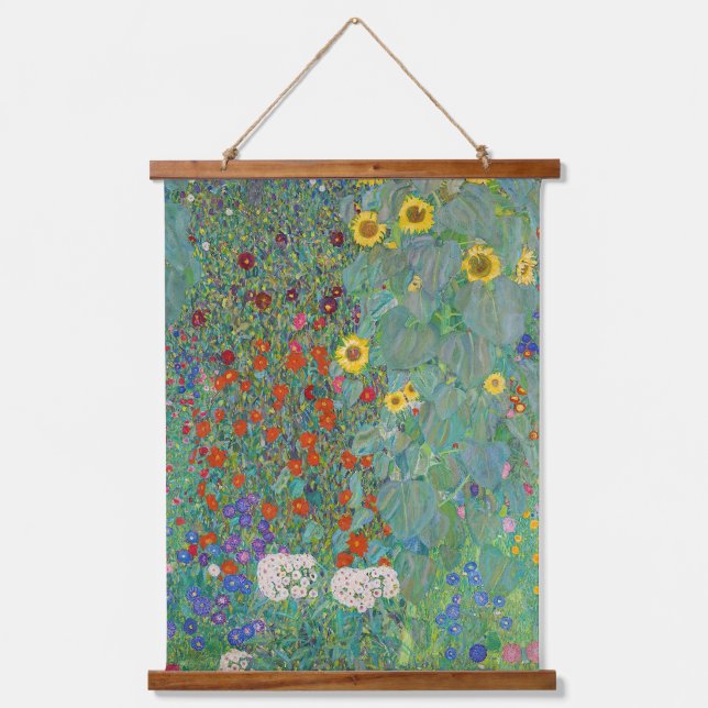 Gustav Klimt - Country Garden with Sunflowers Hanging Tapestry (Front)