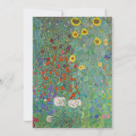 Gustav Klimt - Country Garden with Sunflowers Invitation<br><div class="desc">Country Garden with Sunflowers / Farm Garden with Sunflowers - Gustav Klimt in 1905-1906</div>