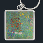 Gustav Klimt - Country Garden with Sunflowers Keychain<br><div class="desc">Country Garden with Sunflowers / Farm Garden with Sunflowers - Gustav Klimt in 1905-1906</div>