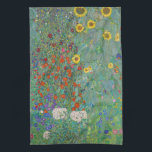 Gustav Klimt - Country Garden with Sunflowers Kitchen Towel<br><div class="desc">Country Garden with Sunflowers / Farm Garden with Sunflowers - Gustav Klimt in 1905-1906</div>