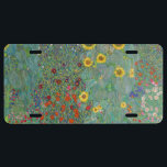 Gustav Klimt - Country Garden with Sunflowers License Plate<br><div class="desc">Country Garden with Sunflowers / Farm Garden with Sunflowers - Gustav Klimt in 1905-1906</div>