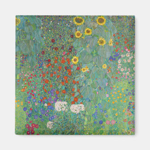 Gustav Klimt - Country Garden with Sunflowers Magnet