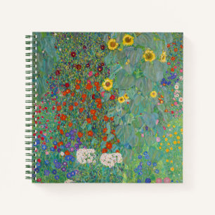 Gustav Klimt - Country Garden with Sunflowers Notebook