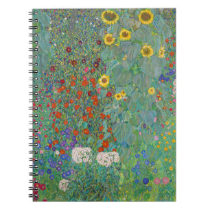 Gustav Klimt - Country Garden with Sunflowers Notebook