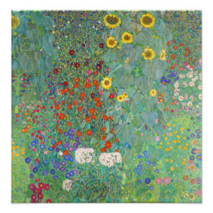 Gustav Klimt - Country Garden with Sunflowers Photo Print