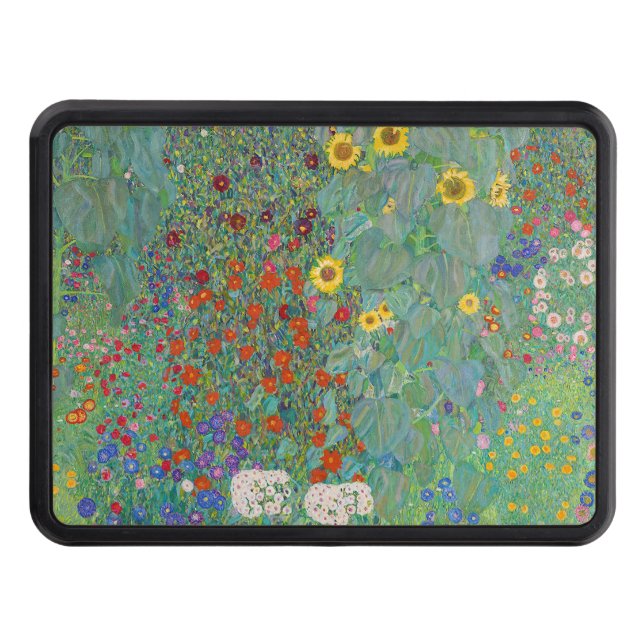 Gustav Klimt - Country Garden with Sunflowers Trailer Hitch Cover (Front)