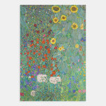 Gustav Klimt - Country Garden with Sunflowers Wrapping Paper Sheet<br><div class="desc">Country Garden with Sunflowers / Farm Garden with Sunflowers - Gustav Klimt in 1905-1906</div>