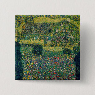 Gustav Klimt - Country House by the Attersee 2 Inch Square Button