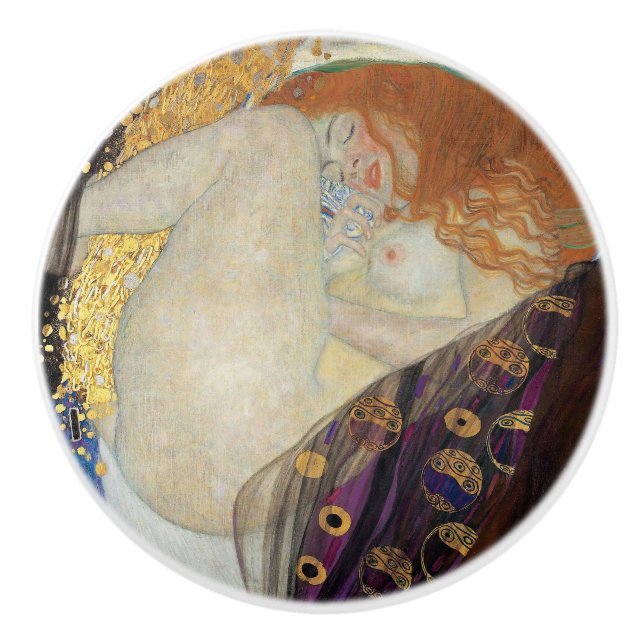 Gustav Klimt - Danae Ceramic Knob (Front)