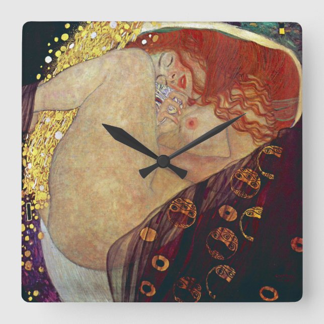 Gustav Klimt , “ Danae ” Square Wall Clock (Front)