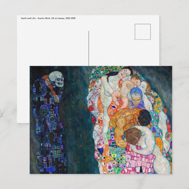 Gustav Klimt - Death and Life Postcard (Front/Back)