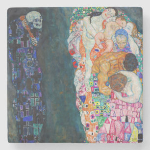 Gustav Klimt - Death and Life Stone Coaster