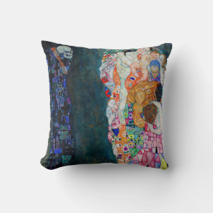 Gustav Klimt - Death and Life Throw Pillow