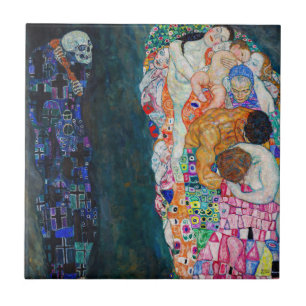 Gustav Klimt - Death and Life Tile