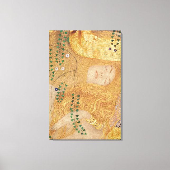 Gustav Klimt | Detail of Water Serpents I Canvas Print (Front)