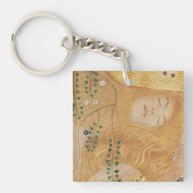 Gustav Klimt | Detail of Water Serpents I Keychain (Front)