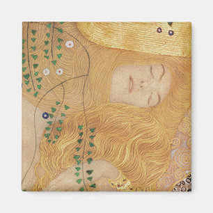 Gustav Klimt Detail of Water Serpents I Magnet