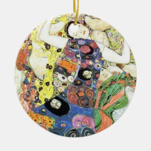 Gustav Klimt Die Jungfrauen Ceramic Ornament