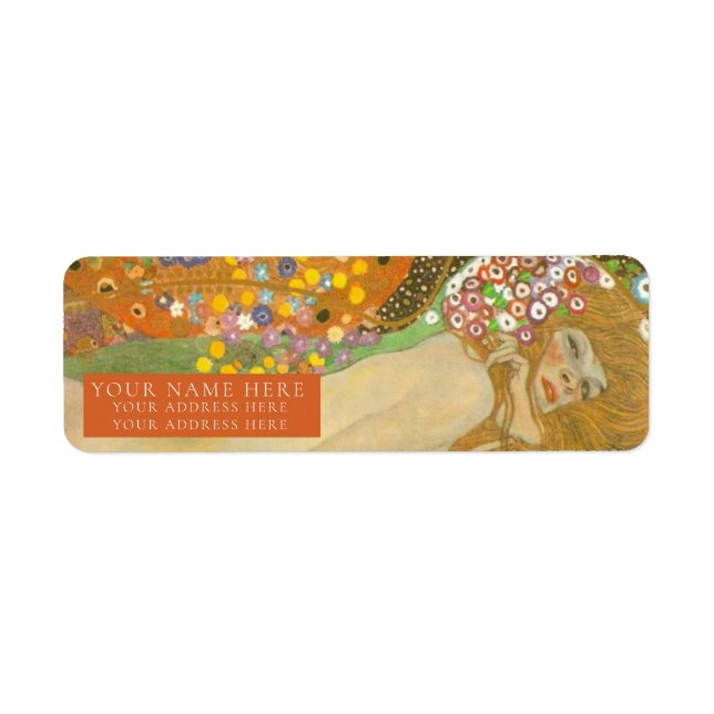GUSTAV KLIMT ÉTIQUETTE D'ADRESSE RETOUR ART FINE (Devant)