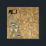 Gustav Klimt - Expectation, Stoclet Frieze 2 Inch Square Button<br><div class="desc">The Tree of Life,  Stoclet Frieze,  Expectation - Gustav Klimt,  Cardboard,  1909</div>