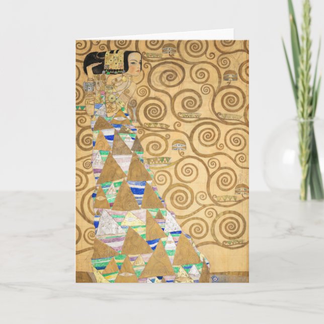 Gustav Klimt - Expectation, Stoclet Frieze Card (Front)