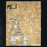 Gustav Klimt - Expectation, Stoclet Frieze Fleece Blanket<br><div class="desc">The Tree of Life,  Stoclet Frieze,  Expectation - Gustav Klimt,  Cardboard,  1909</div>