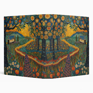 Gustav Klimt Farm Garden Vintage Art Nouveau Binder