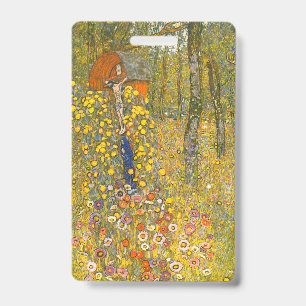 Gustav Klimt Farm Garden with Crucifix Badge