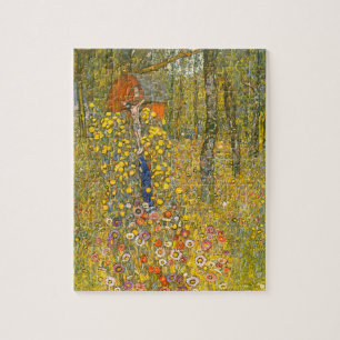 Gustav Klimt Farm Garden with Crucifix Jigsaw Puzzle