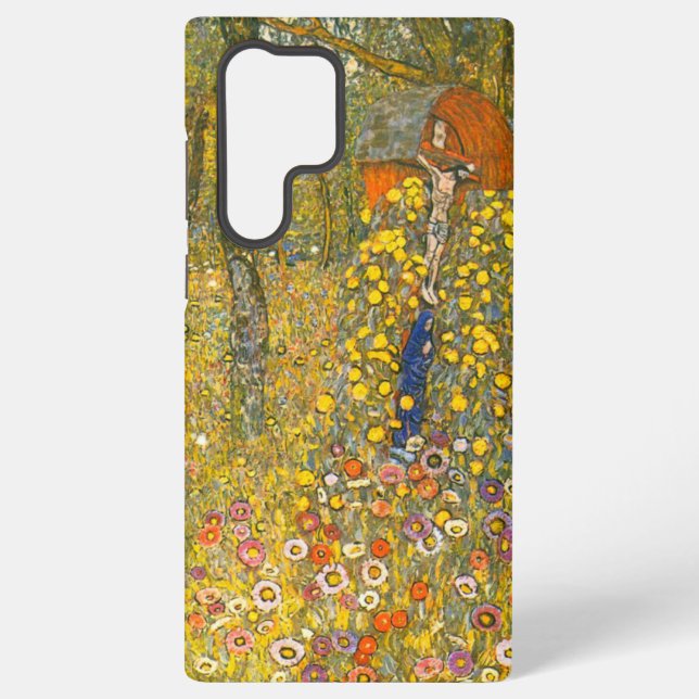 Gustav Klimt Farm Garden with Crucifix Samsung Galaxy S22 Ultra Case (Back)