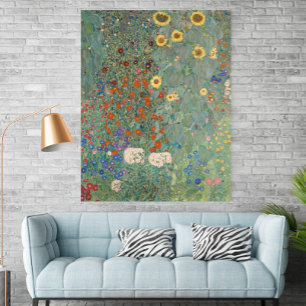 Gustav Klimt Farm Garden with Sunflowers (1907) Poster